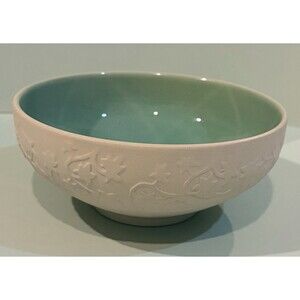 Jars-France Soup / Cereal  Bowl Cachemire Celadon Green Embossed 7.25”